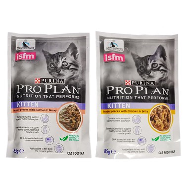 Jual Pro Plan Kitten Chicken I Salmon I Sensitive Pouch Gr Pro Plan