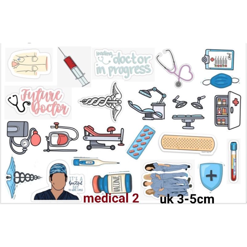 STICKER MEDICAL KESEHATAN MEDIS KEDOKTERAN HOSPITAL PLAYLIST
