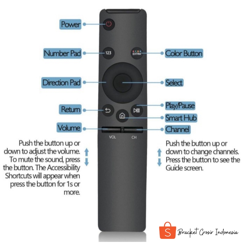 Remot Remote Samsung Smart Bn59-01259B Original asli