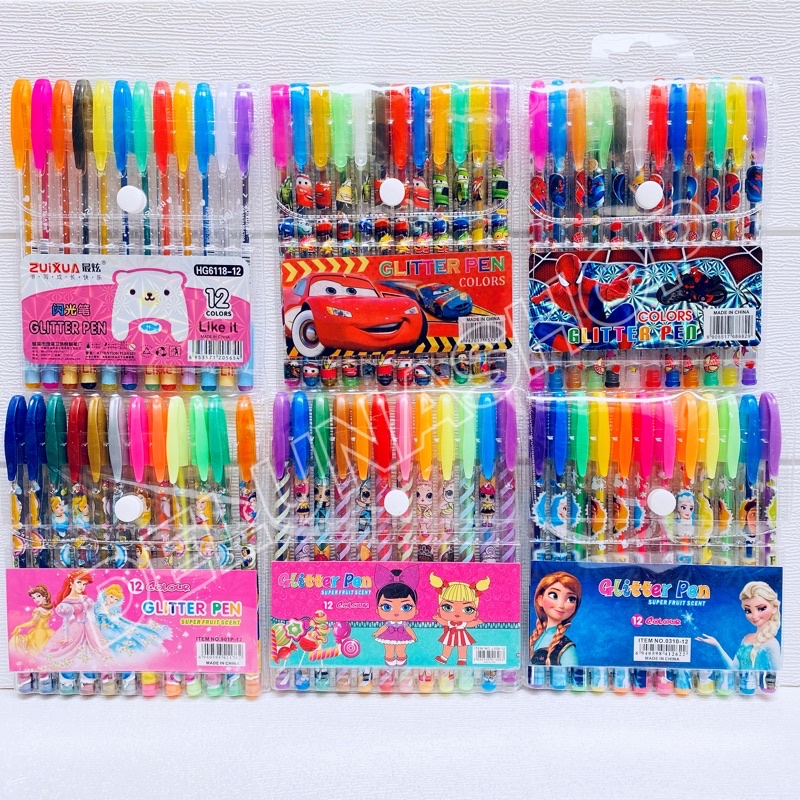 

Glitter pen 12 warna 1,0mm neon color