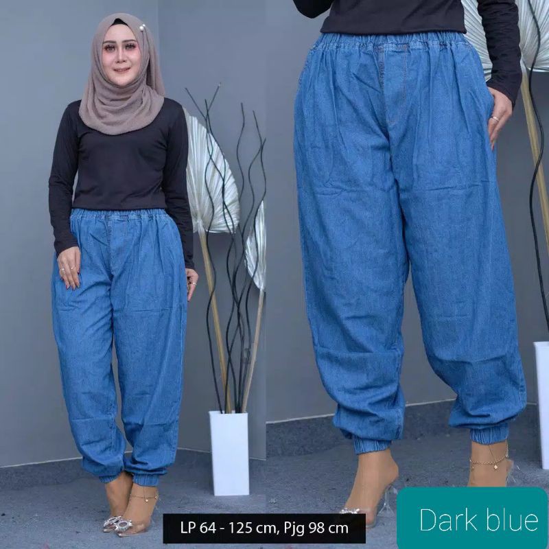 CELANA JEANS JOGER JUMBO XXL/BIG SIZE // WANITA SUPER JUMBO