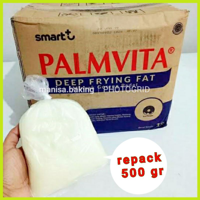 

MINYAK PADAT PALMVITA 500 GR REPACK MINYAK BEKU MINYAK DONAT DEEP FRYING FAT