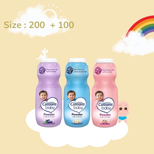 Cussons Baby Powder / 50gr / 100gr / 200gr / 350gr / Extra 40% - 50%