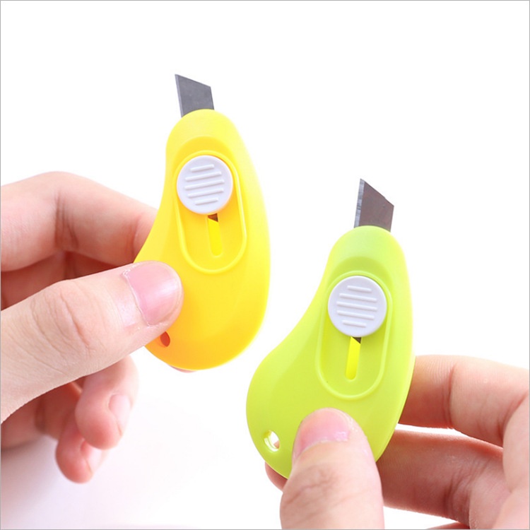 Kartun Kreatif Mini Portable Knife Telescopic Portable Mini Paper Knife Art Blade