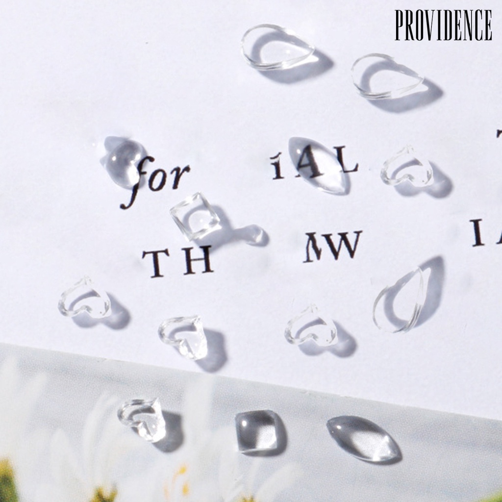 Providence 100pcs / Set Ornamen 3d Bahan Resin Translucent Untuk Dekorasi Nail Art Charms