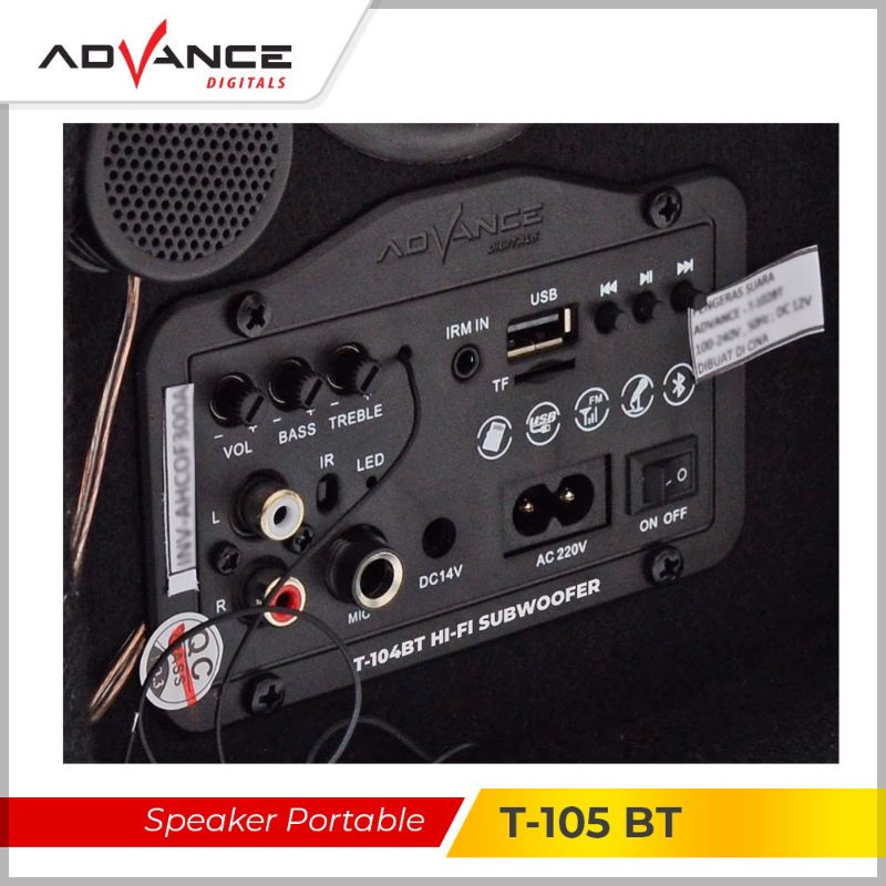 Advance  Speaker Bluetooth T105BT 12inch