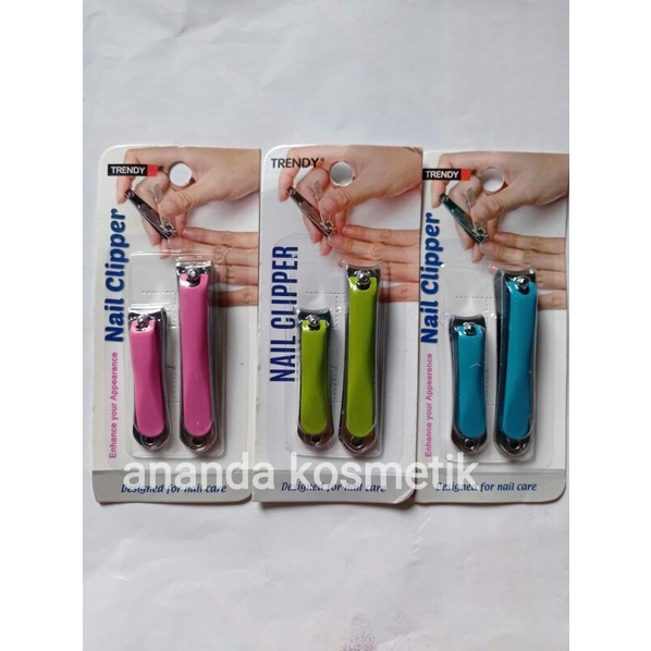 NAIL CLIPPER TRENDY ISI 2PC/GUNTING KUKU BAJA