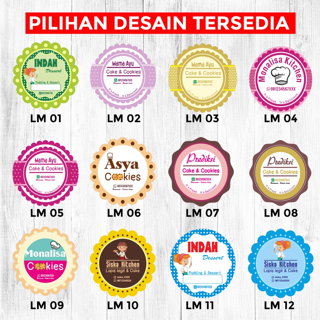 

[PROMO] CETAK STIKER CROMO / VYNIL BULAT CUSTOM - LABEL NAMA - LABEL BULAT - LABEL MAKANAN