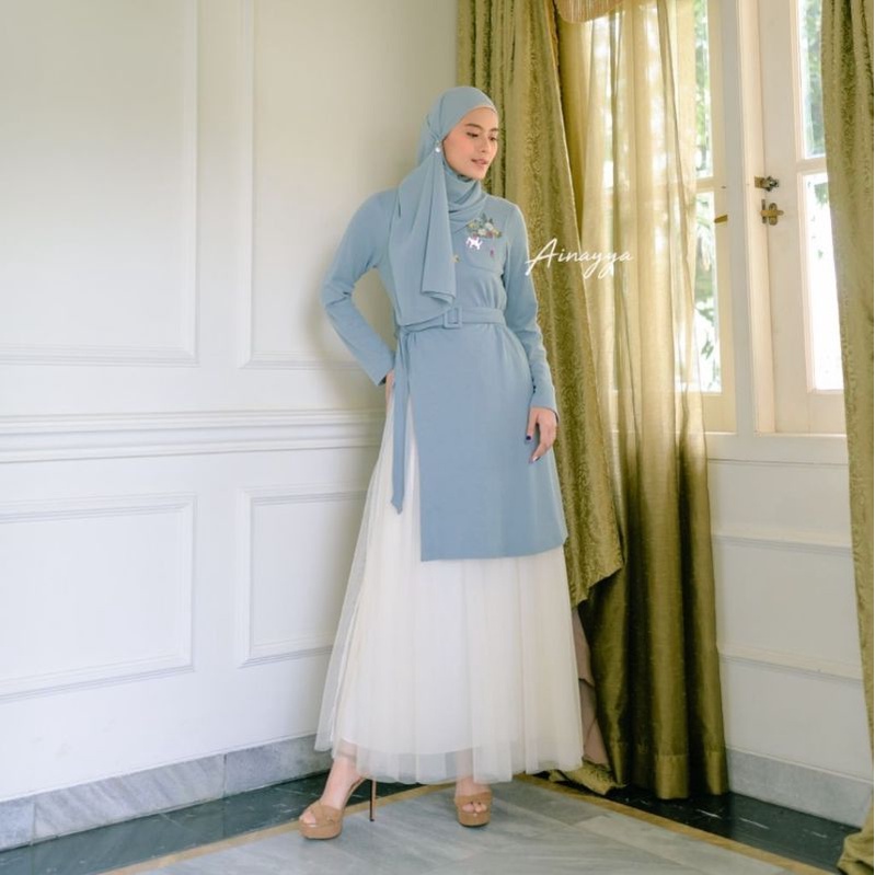 CLEMIRA DRESS SKY BLUE BY AINAYYA