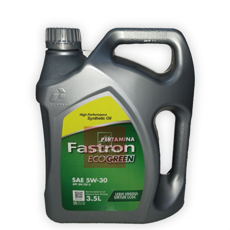 Oli Pertamina Fastron Eco Green SAE 5W-30 API SN GF-5 3.5 Liter Original