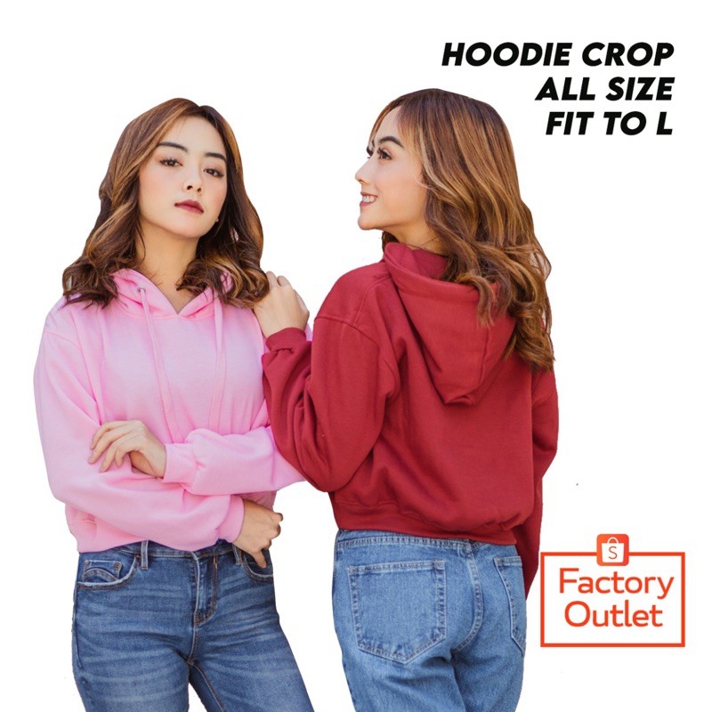 HOODIE CROP POLOS ALL SIZE FIT TO L