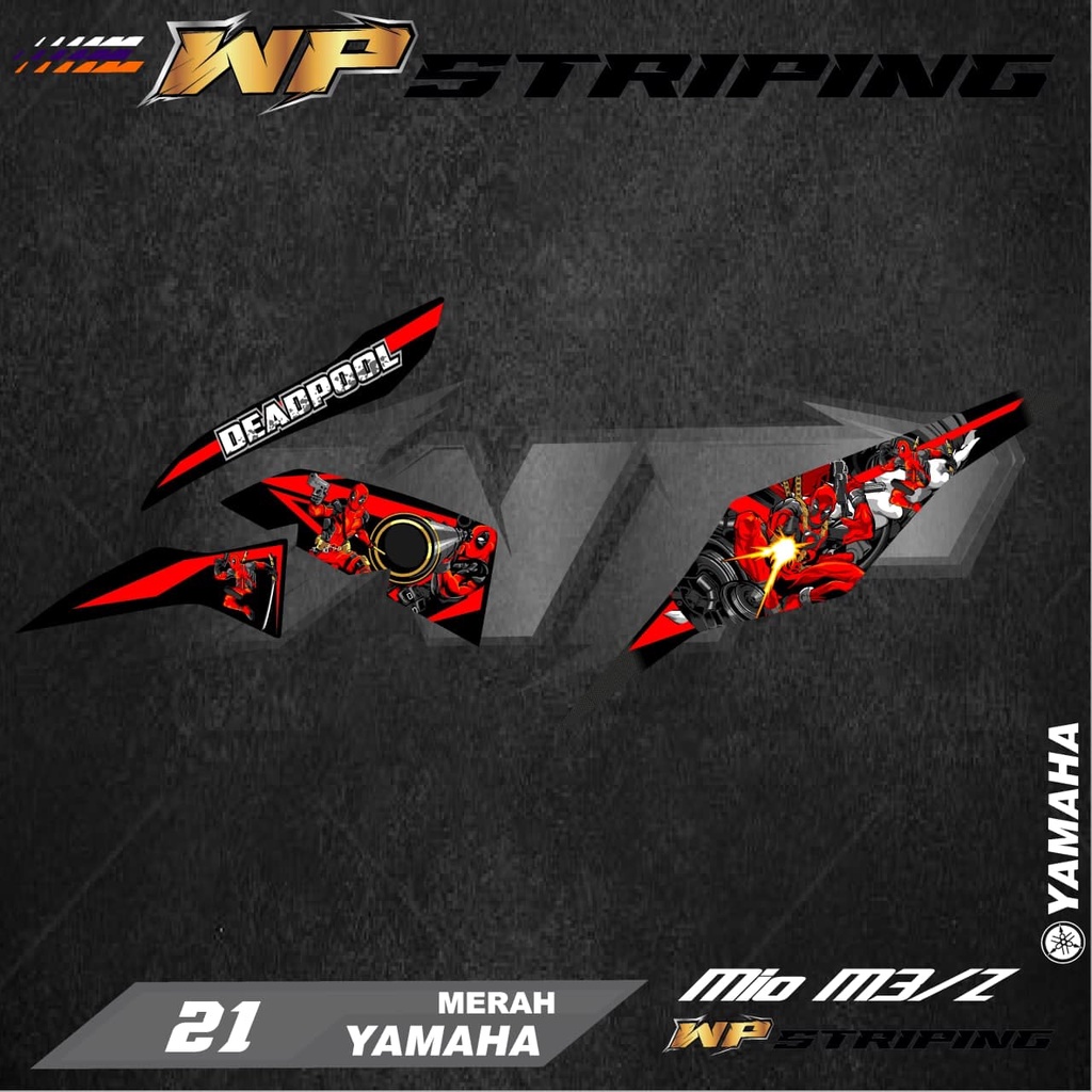 Stiker Striping MIO M3 / MIO Z / Sticker Variasi List Skotlet Motor Yamaha MIO M3 / MIO Z 21