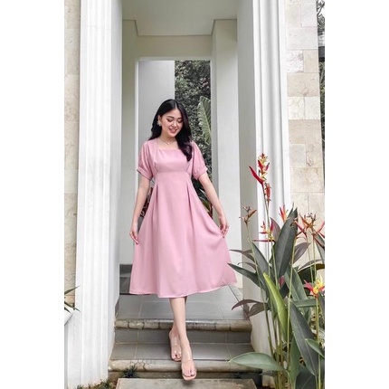 Toply shop COD Dres  Yona / Dres wanita kiri kana ada kantong / pakaian wanita