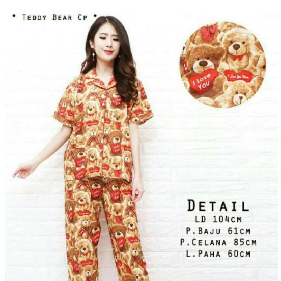 JAYA.Co Piyama CP LD 104cm fit XL Karakter Doraemon, Mickey, Unicorn, dll