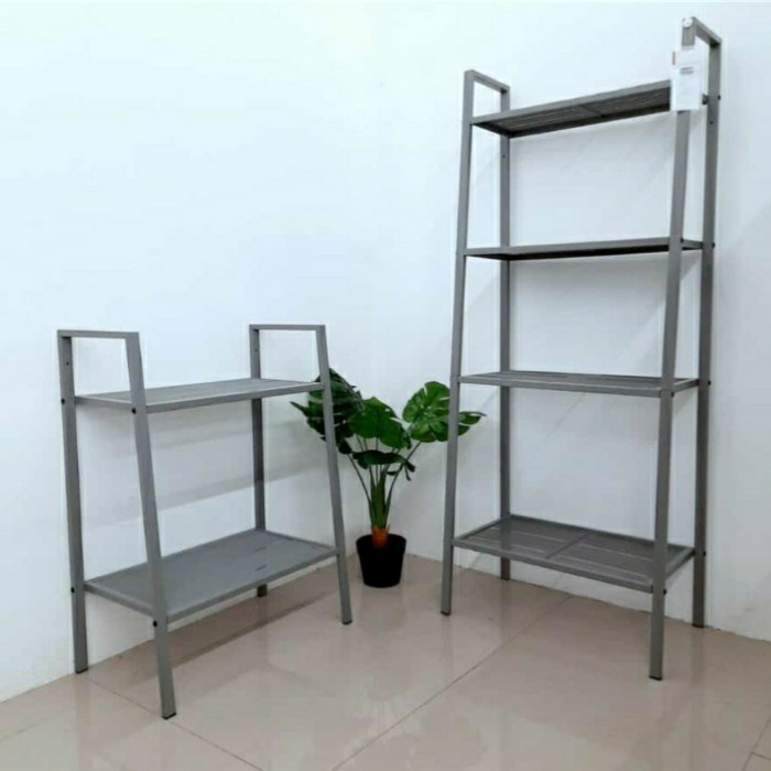 rak hiasan libie grey rak susun 4 tingkat rak bunga rak besi