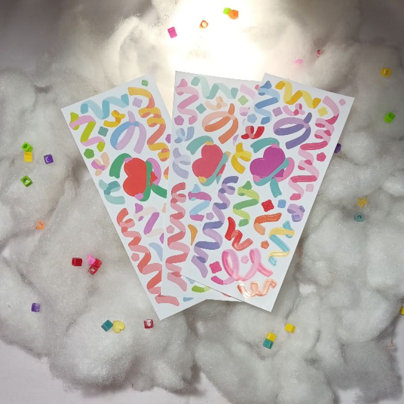 

Sticker Deco Warna-warni Pita/Ribbon (satuan)