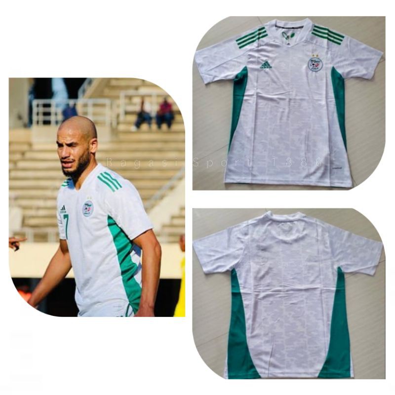 Jersey Baju Bola Negara Aljazair Away Kit Tandang Piala Afrika 2021 Algeria Shirt Riyad Mahrez New