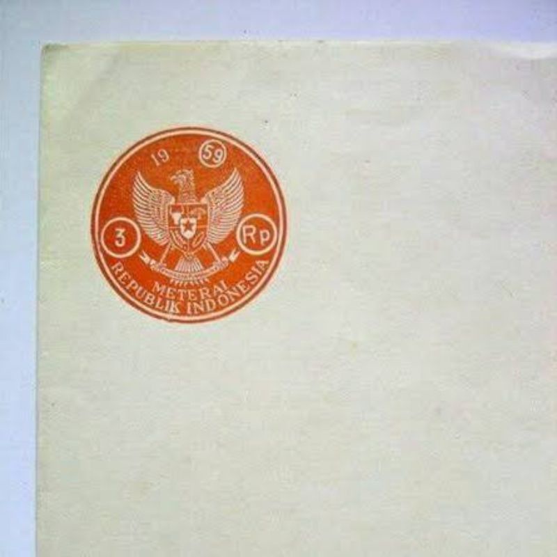

Kertas Segel Tahun 1959 Double Side Asli Original