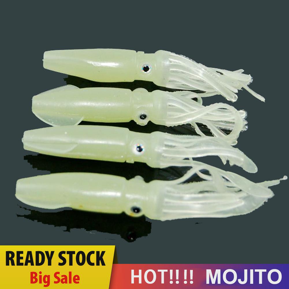 5pcs Umpan Pancing Bentuk Cumi-Cumi Luminous Ukuran 4.3 Inci