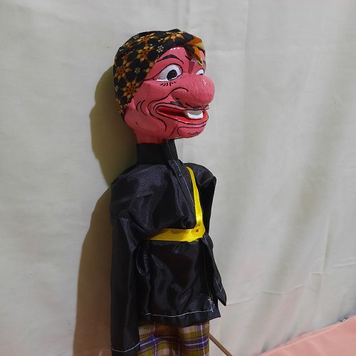 Wayang Golek Kayu Gareng Wayang Sunda Ukuran Sedang Tinggi 40 Cm Mulut bisa buka tutup Kepala Bisa Menoleh kekiri kekanan