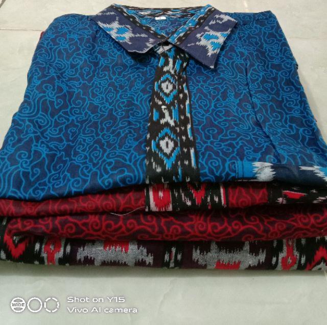 ( Couple Keluarga ) Batik Couple Keluarga Sania Ruffle Ori Ndoro Jowi Dnt - Mega