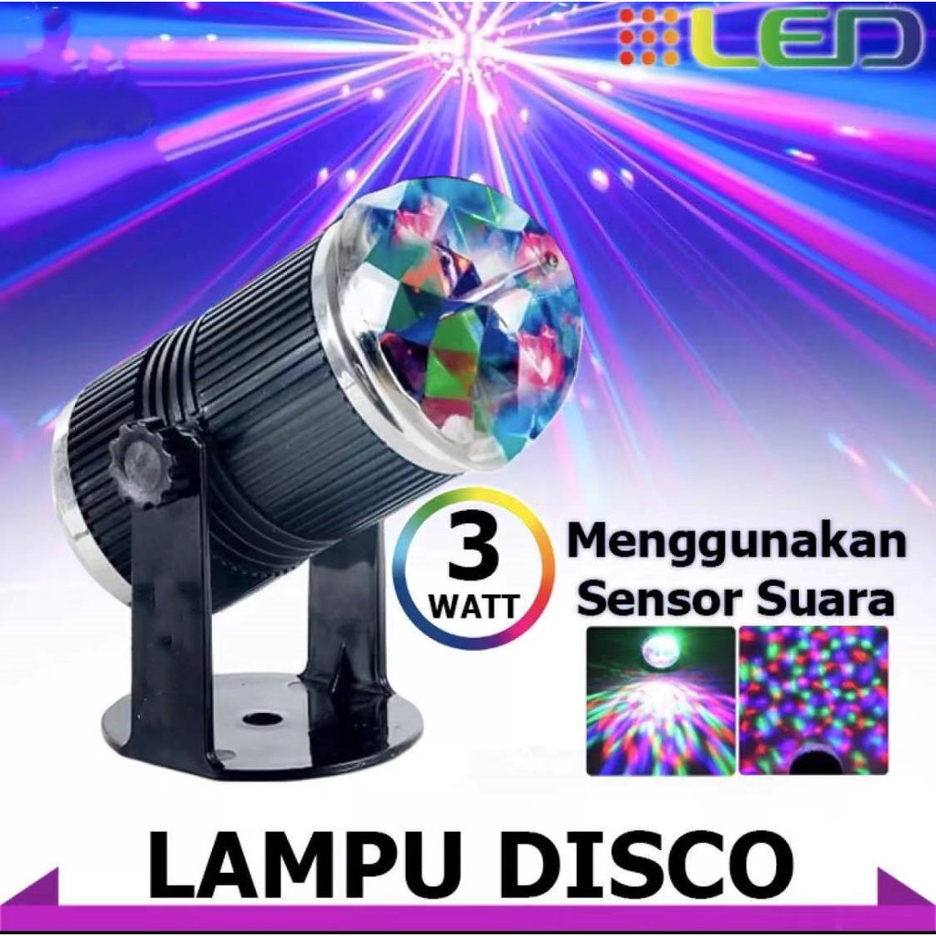 Lampu Disco LED Full Color Rotating Lamp Party Light MS 357 LED Mini