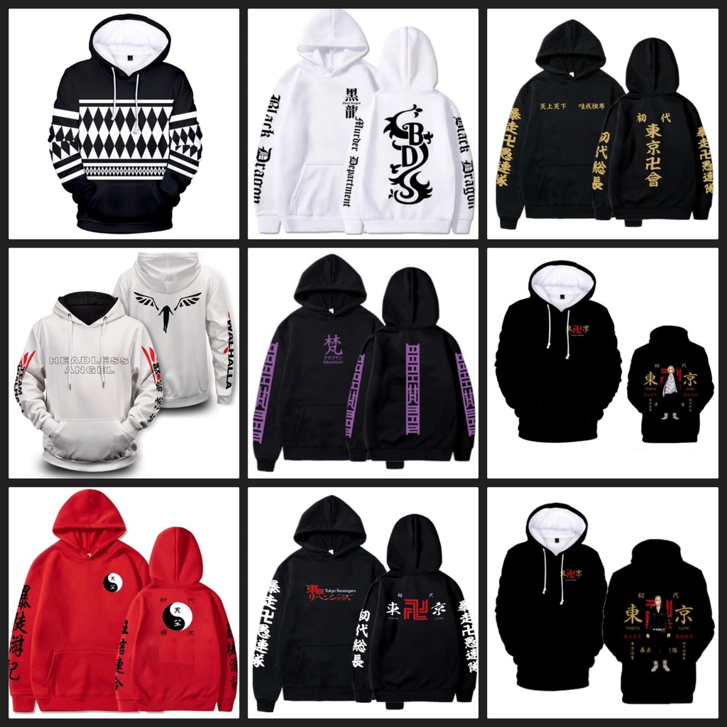 HOODIE ANIME TOKYO REVENGERS - TOKYO REVENGERS DRAKEN - TOKYO REVENGERS MIKEY - HOODIE MANJI GOLD - 