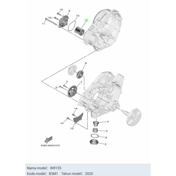 FILTER OLI WR155 WR 155 ASLI ORI YAMAHA 38B E3440 01