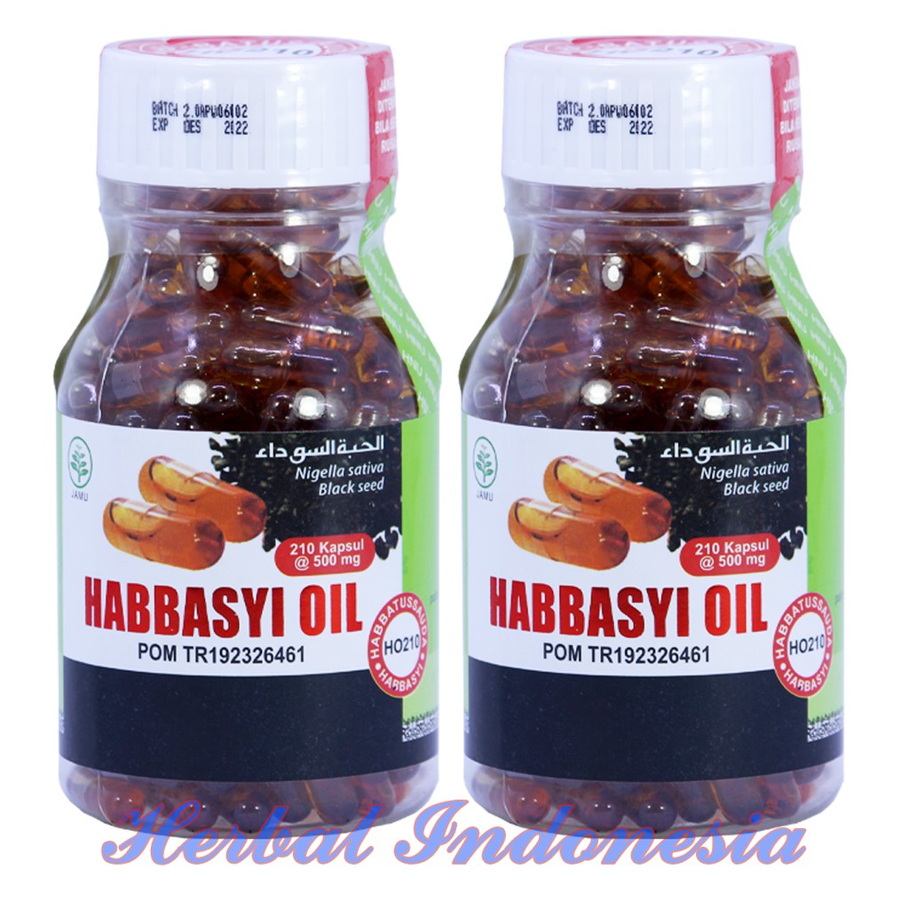 Habbasyi Oil Murni isi 210 Kapsul Habbatussauda