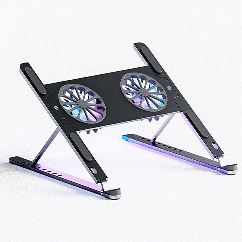 XNYOCN Aluminium Alloy Komputer Cooling Stand Portabel Lipat Notebook Stand Aluminium Alloy Tablet Komputer Stand