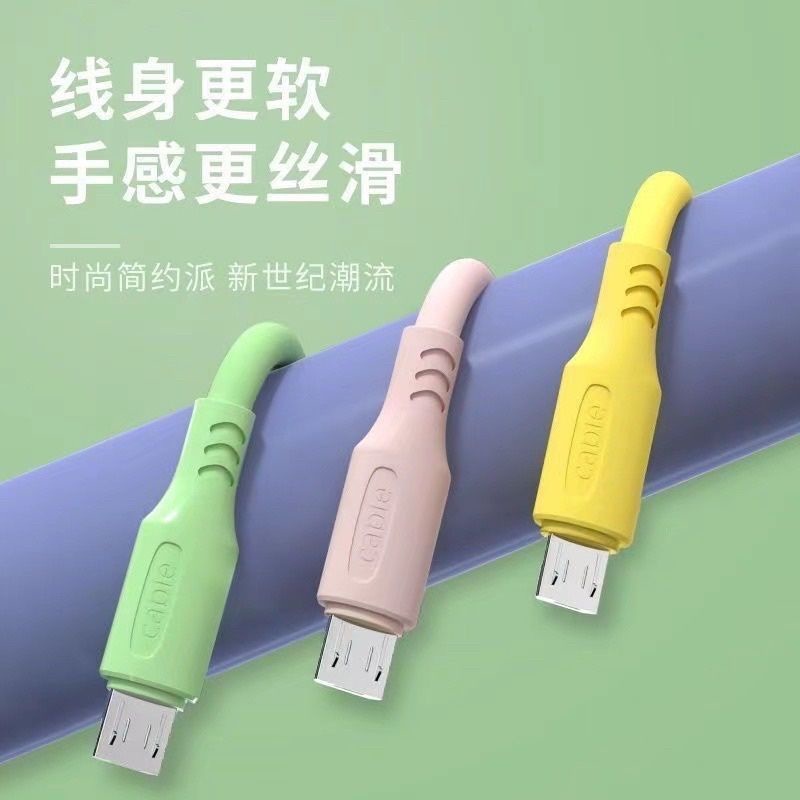 Kabe Data Macaron Kabel Data Charger Mirco USB 2A 1M Fast Charging