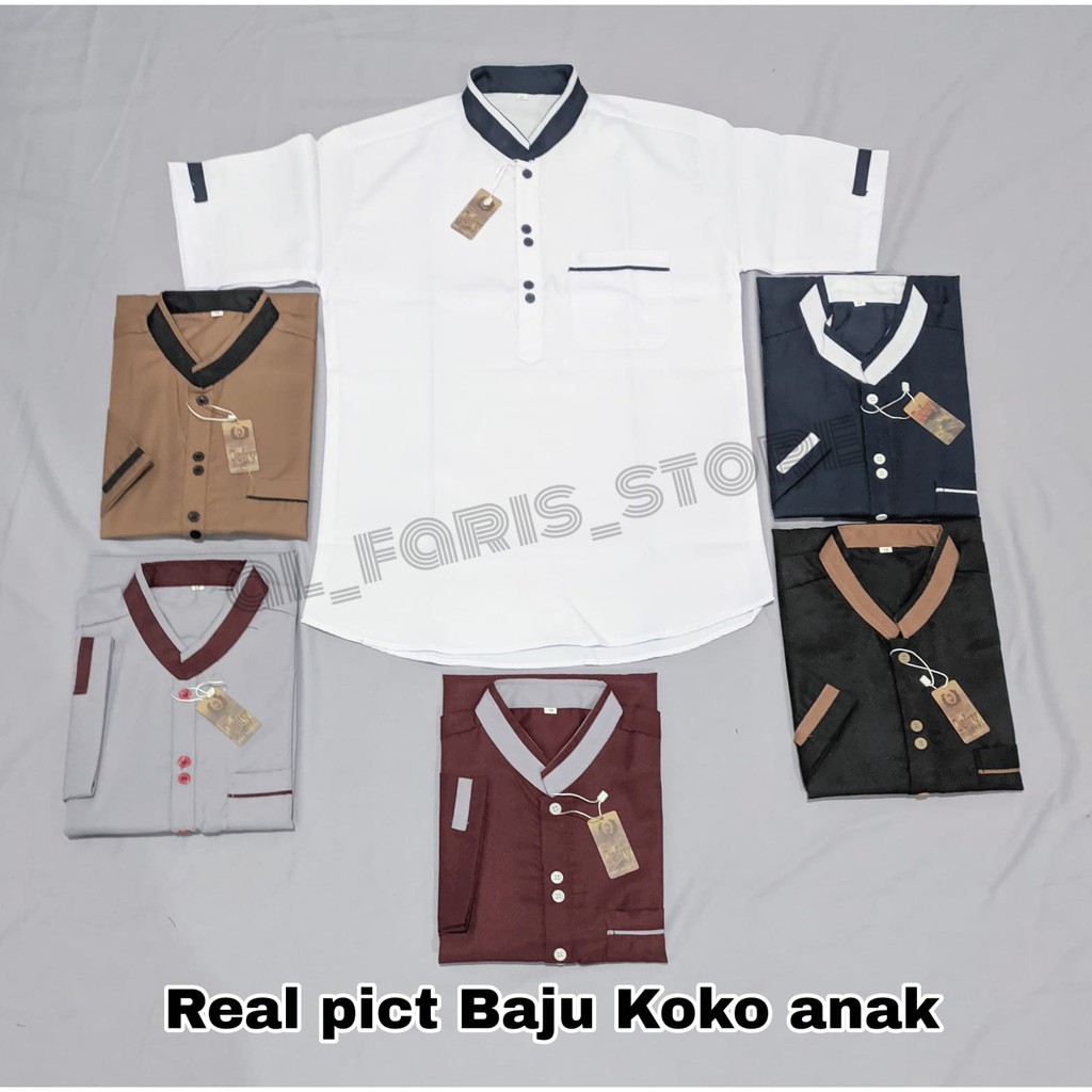 Baju koko kurta anak tanggung usia 6-15 tahun lengan pendek terbaru