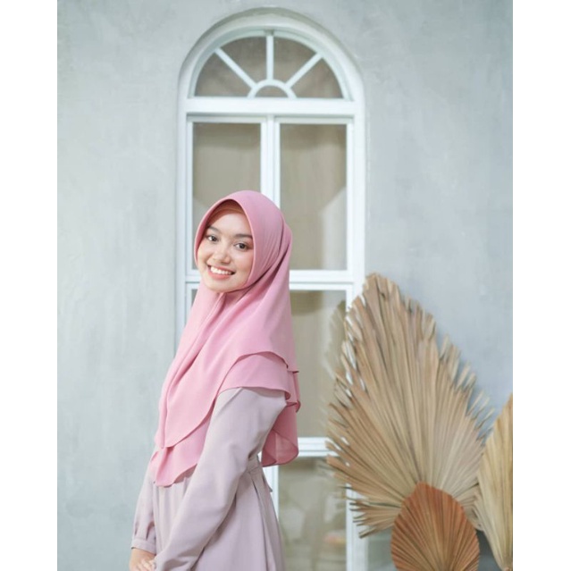 Mizuka Khimar 2 Layer - Khimar Ceruty Babydoll - Khimar Ceruty Murah - Jilbab Ceruty
