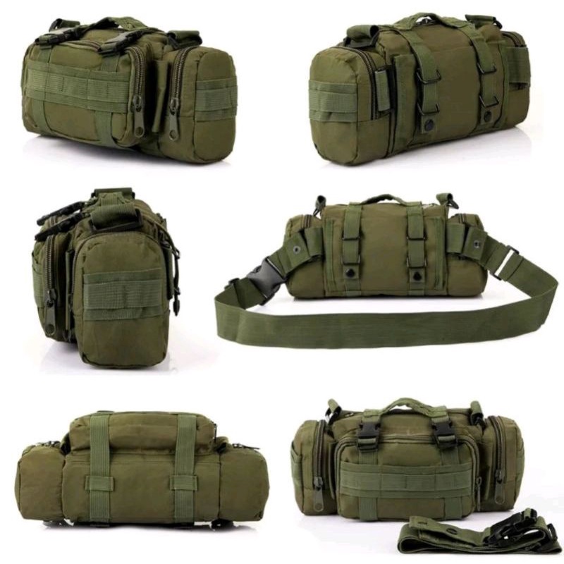 Tas slempang pria army/tas pinggang pria