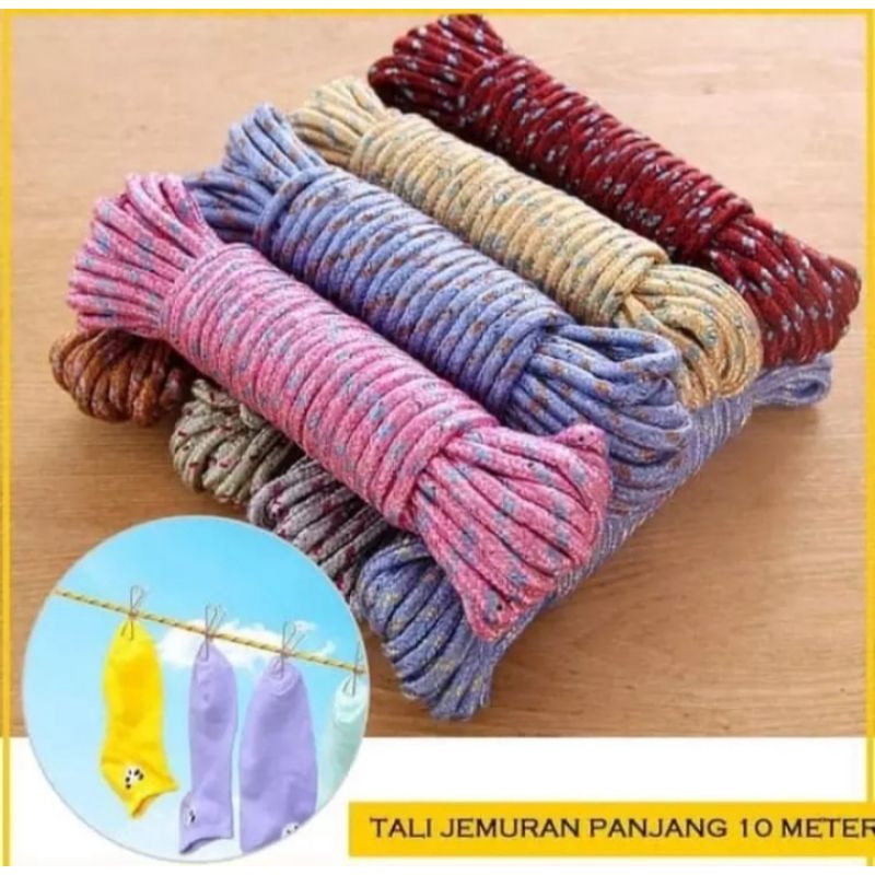 Tali Jemuran Kuat Bahan Nylon Panjang 10 M Anti slip