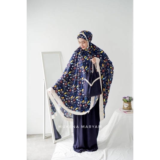 terbaru mukena aminah/mukena rayon premium/mukena motif bunga
