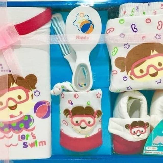 Paket Perlengkapan Bayi / Kado Lahiran Bayi Baru Lahir 11160 / Hadiah  Kado Bayi Two Angels Gift Set S1 /Kiddy Baby Gift Set 11160 Satu Set Pakaian Bayi