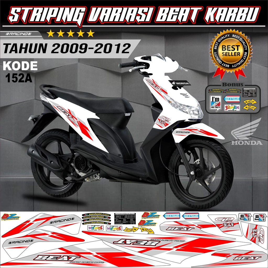 Striping Beat Karbu Stiker LisMotor Beat kode 152