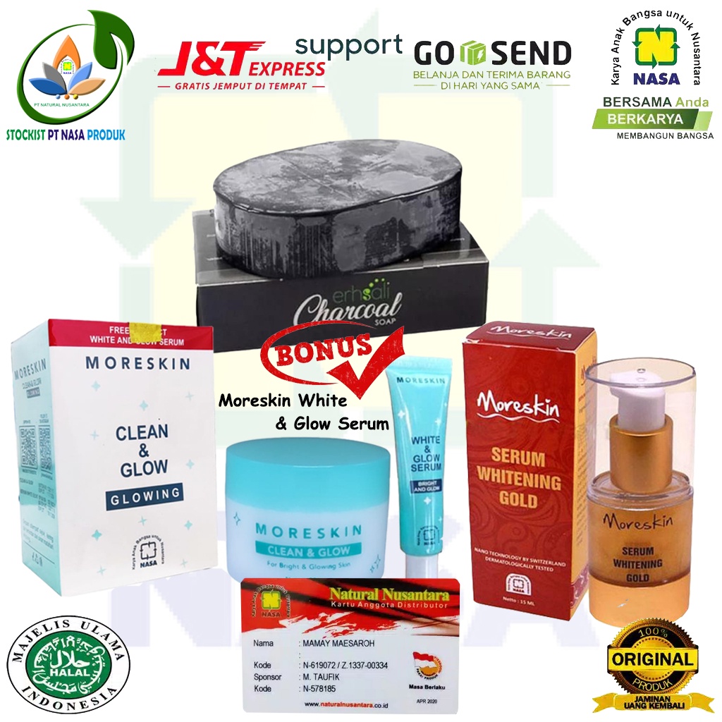 Moreskin Paket Penghilang Flek Hitam MORESKIN UNTUK FLEK HITAM CLEAN AND GLOW NASA