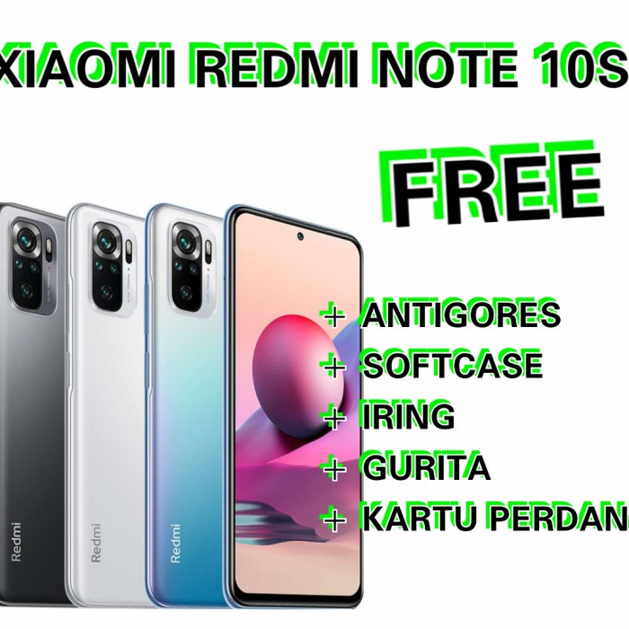 XIAOMI REDMI NOTE 10s 6/128 GB GARANSI RESMI - 6/128 GB