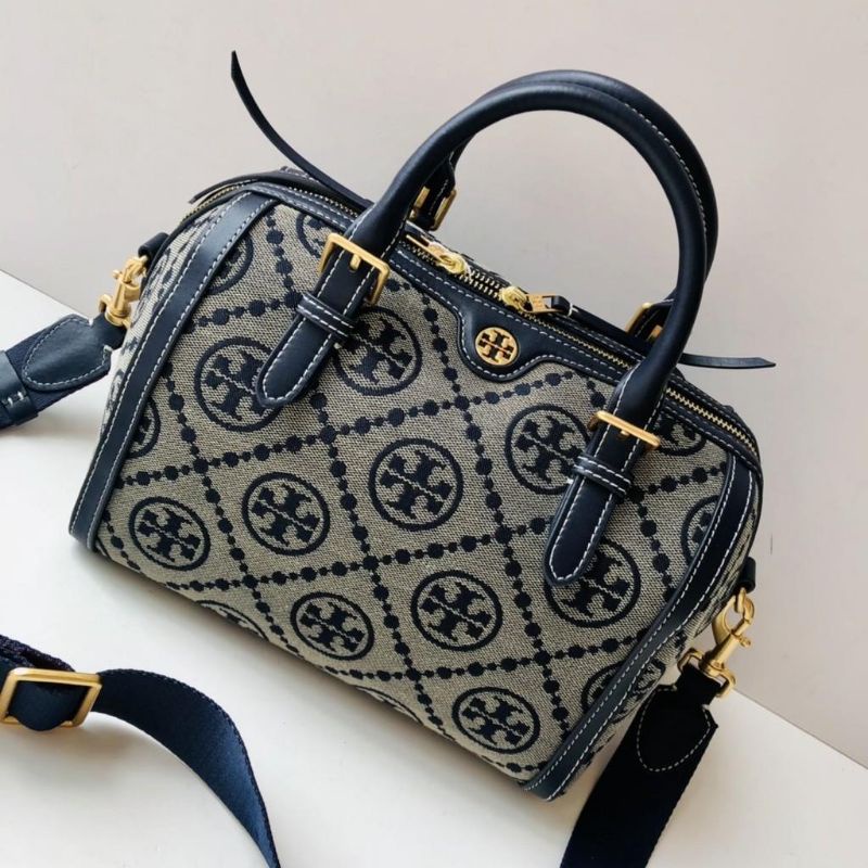 tory burch barrel monogram T original bag tb asli boston