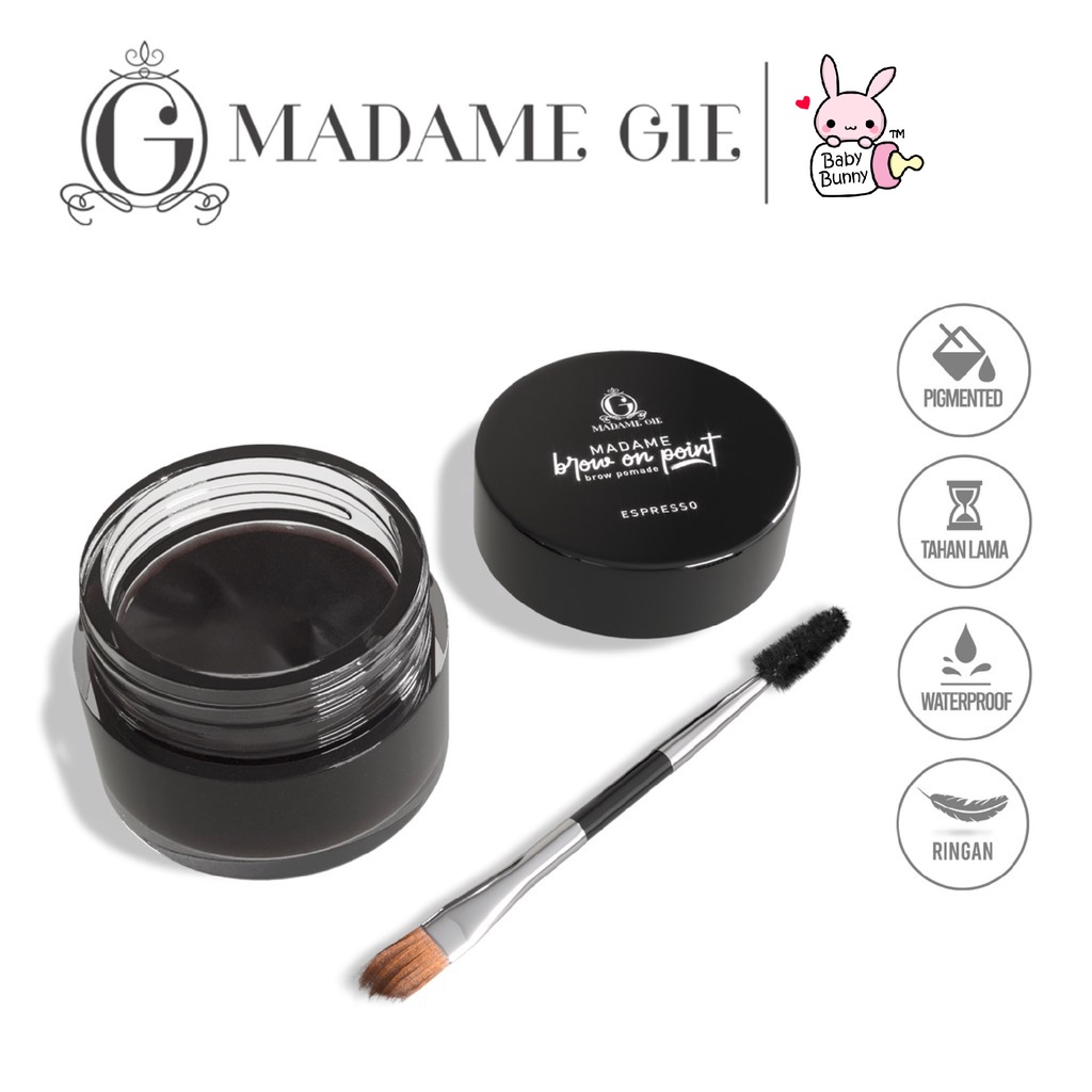 ❤ BELIA ❤ Madame Gie Madame Brow On Point – Eyebrow Pomade Cream Pensil Alis Waterproof (✔️BPOM)