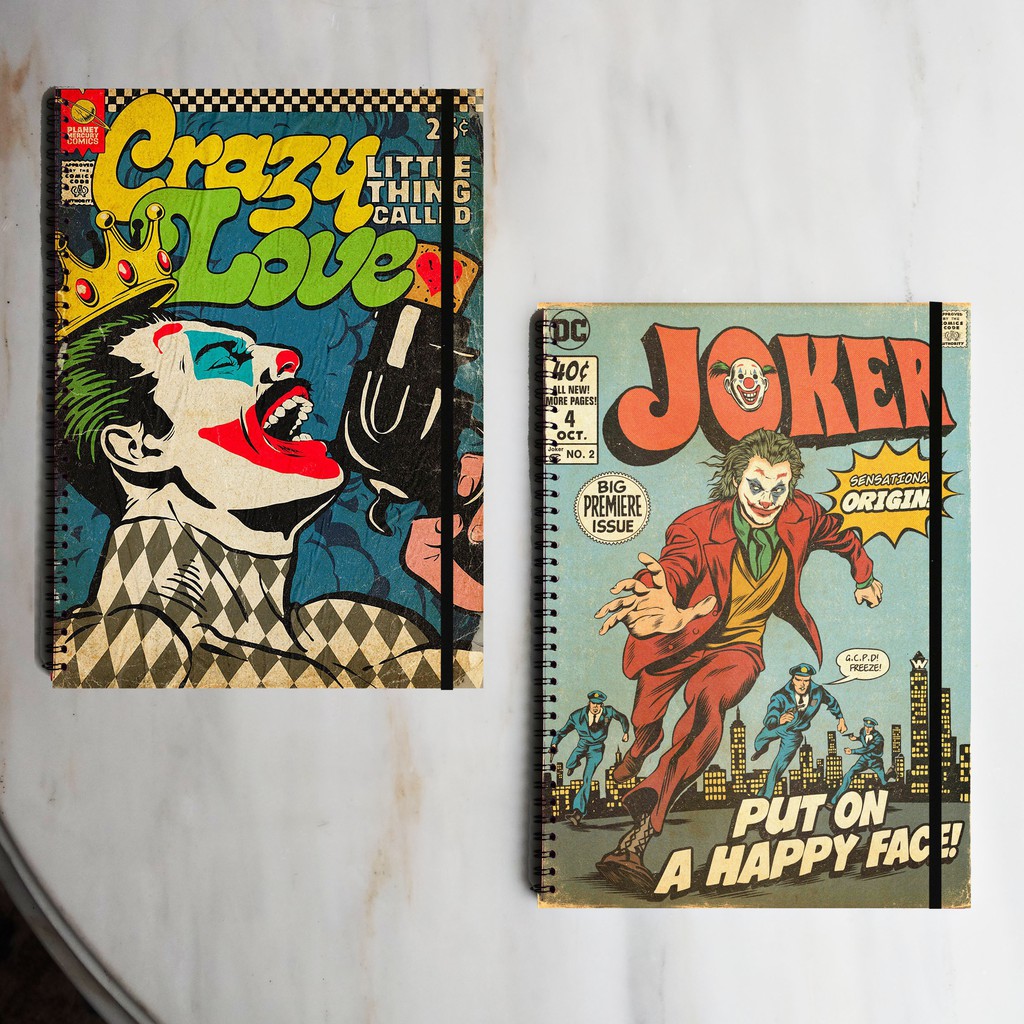 

DC JOKER VINTAGE Notebook Bujo Journal Office School Buku Tulis A4/A5 Catatan Sekolah Kuliah Kantor