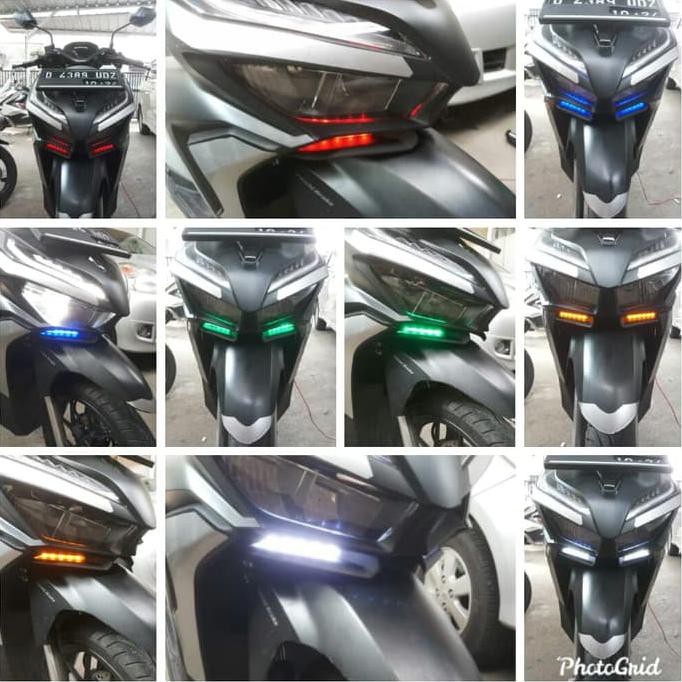 winglet fiber allNEW honda vario 125-150 plus lampu LED