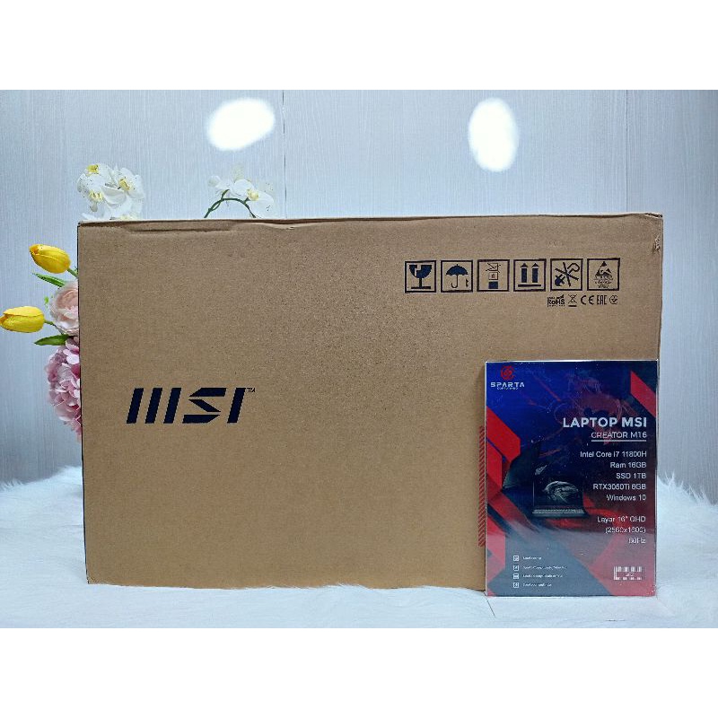 New Laptop MSI Creator M16 Core i7 Gen 11 Ram 16GB SSD 1TB RTX3050Ti 4GB Spek Mantap