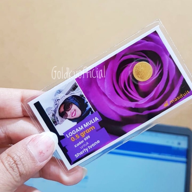 Custom Logam Mulia Emas Mini 0,5 Gram Bersertifikat | Shopee Indonesia
