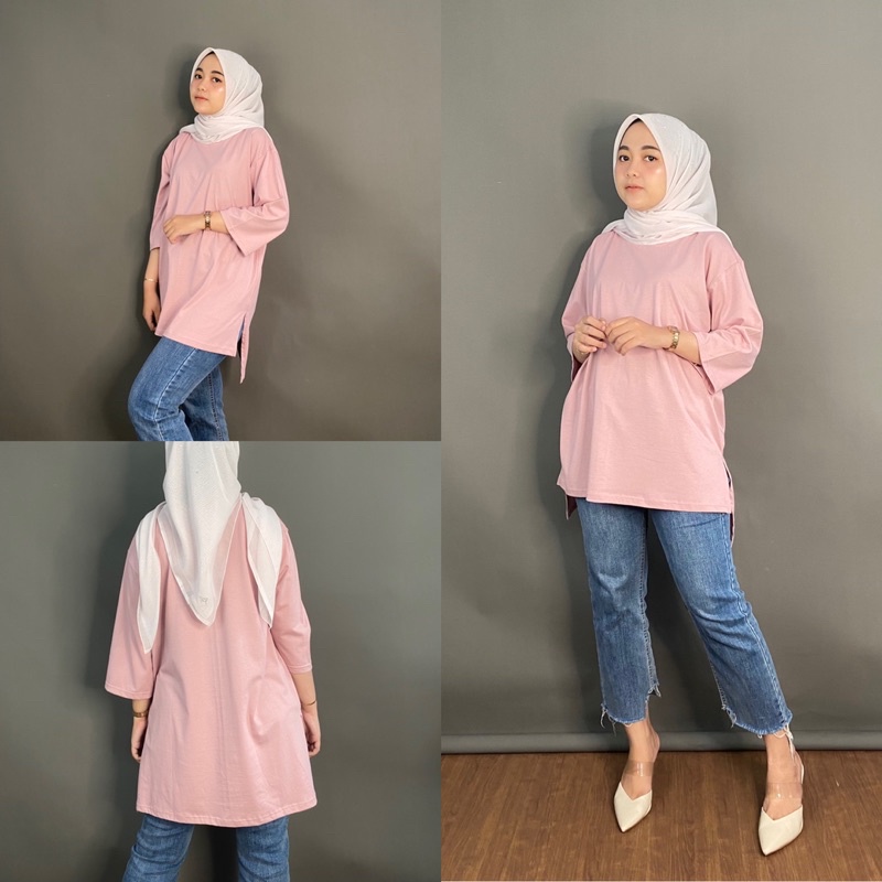 KAOS POLOS OVERSIZE // KAOS WANITA JUMBO