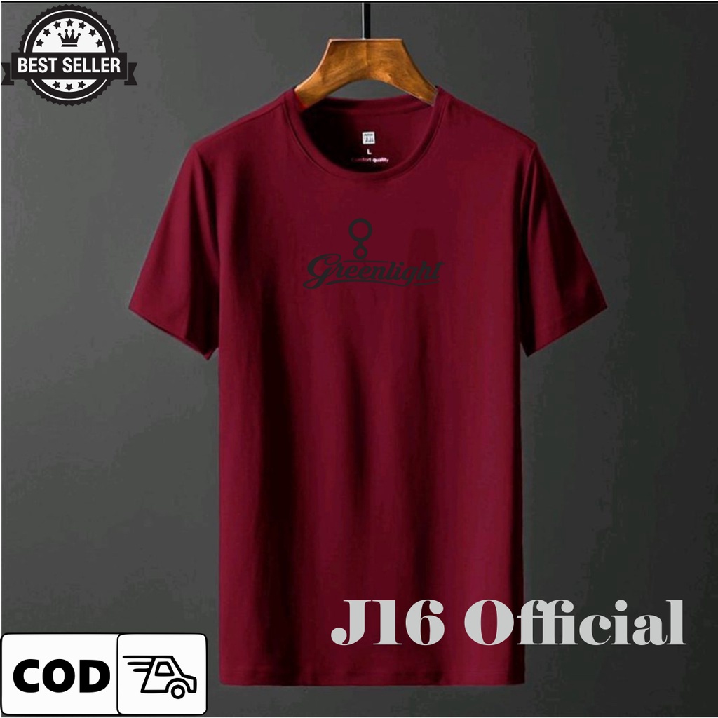 GREENLIGHT T-shirt Kaos Pendek Distro Pria Bahan Cotton Combed 30s Terlaris