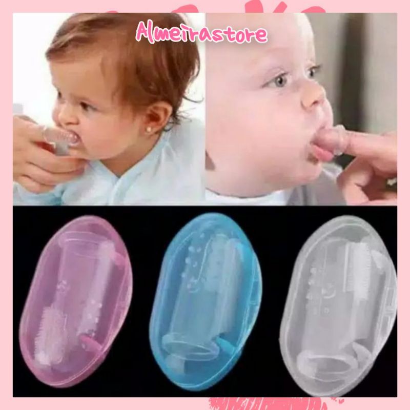 Sikat Gigi Bayi Silikon / Sikat Gigi Dan Lidah Bayi / Finger Tooth Brush