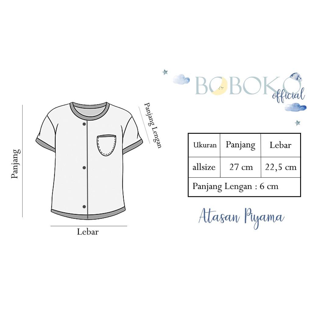 BOBOKO Baju lengan pendek Bayi Newborn Warna Pastel 0-4 bulan